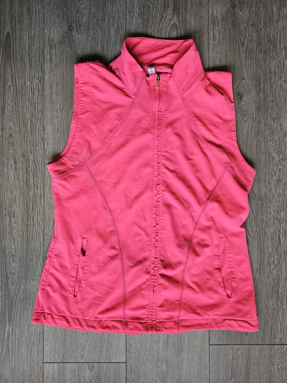 GAP Women's Sleeveless Zip-Up Vest - Bright Pink